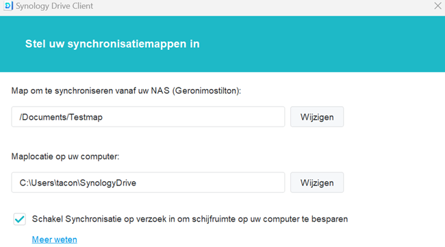 handleiding installatie NAS Synology